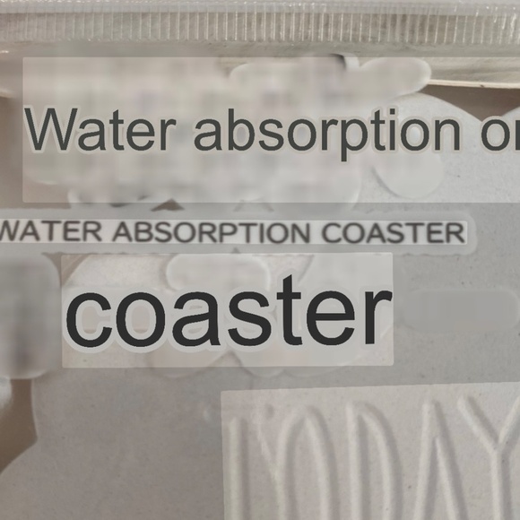 Ceramic "Today Is A Good Day"  Water Absorption Coaster. White. - Picture 7 of 8